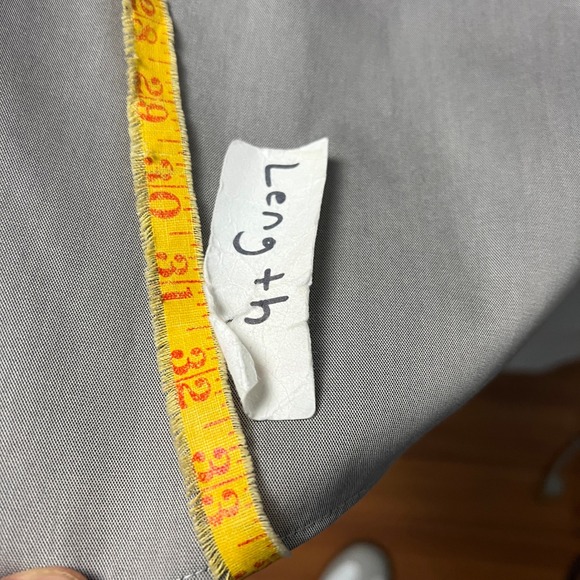 Roundtree & Yorke Dress Shirt Gray Blended Pinpoint Button Down Collar Sz 17 35 - Picture 7 of 9